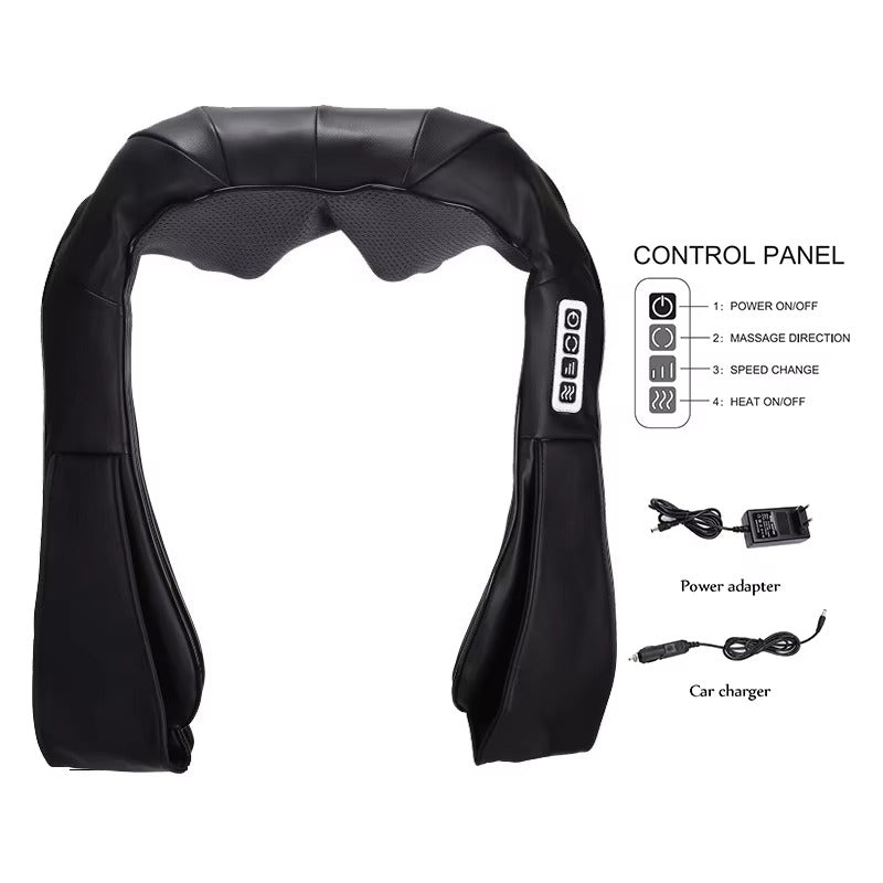 Shiatsu Neck and Back Massager Stiff Shoulder Massage Belt with Heat & 8 Rolling Nodes Deep Tissue Kneading for Foot Home Relax Massage, Foot, Legs,Body - Relieve Muscle Pain - Office, Home & Car