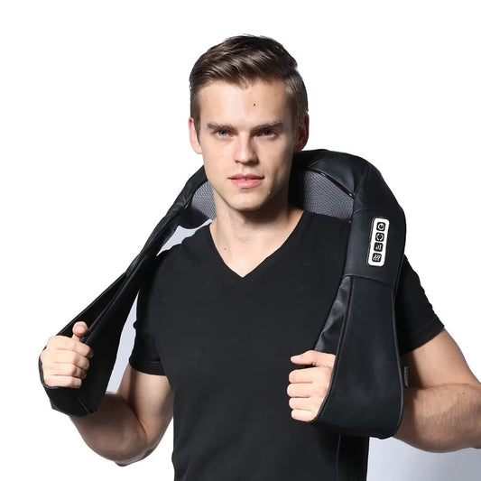 Shiatsu Neck and Back Massager Stiff Shoulder Massage Belt with Heat & 8 Rolling Nodes Deep Tissue Kneading for Foot Home Relax Massage, Foot, Legs,Body - Relieve Muscle Pain - Office, Home & Car
